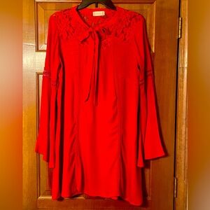 EUC Altar’d State Red Tunic Dress Size Large